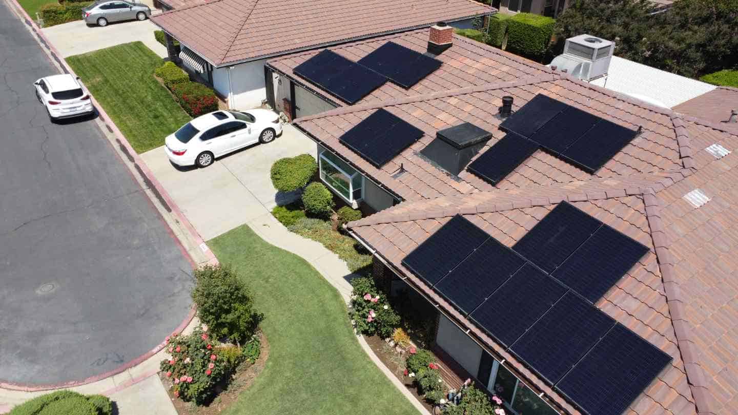 solar panels on roof of a house
