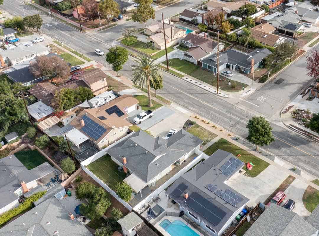 solar with birds eye view